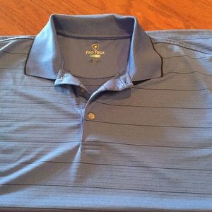 Blue golf shirt
